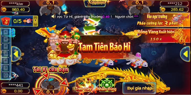 Giao diện game lung linh